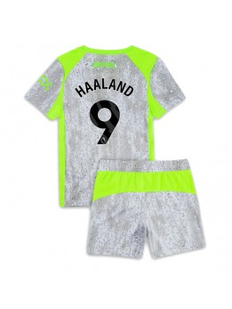 Manchester City Erling Haaland #9 Replika Tredje Kläder Barn 2025-26 Kortärmad (+ byxor)